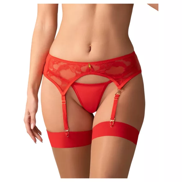 Obsessive Aloisa - lingeriegavesæt - 6 dele - rød - L/XL