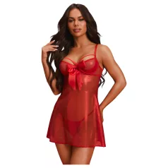 Obsessive Gifty - babydoll og tanga sæt (rød)