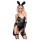 Chilirose - bunny kostume - sort - 4 dele - S/M