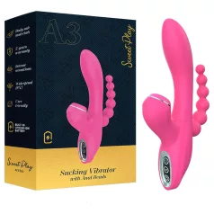   Erospace Sweet Play - G-punktsvibrator med analsonde og sugefunktion (lyserød)