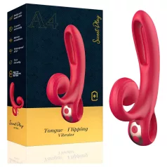 Erospace Sweet Play - klitorisstimulator med arm (rød)
