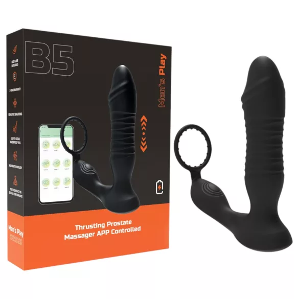 Erospace Men's Play - app-styret stødende analvibrator (sort)