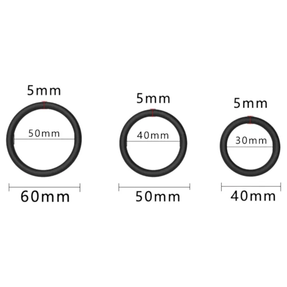 Men's Play - penisringssæt - 3 stk - sort