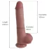 Natural Play - silikonedildo 24 cm (naturfarvet)