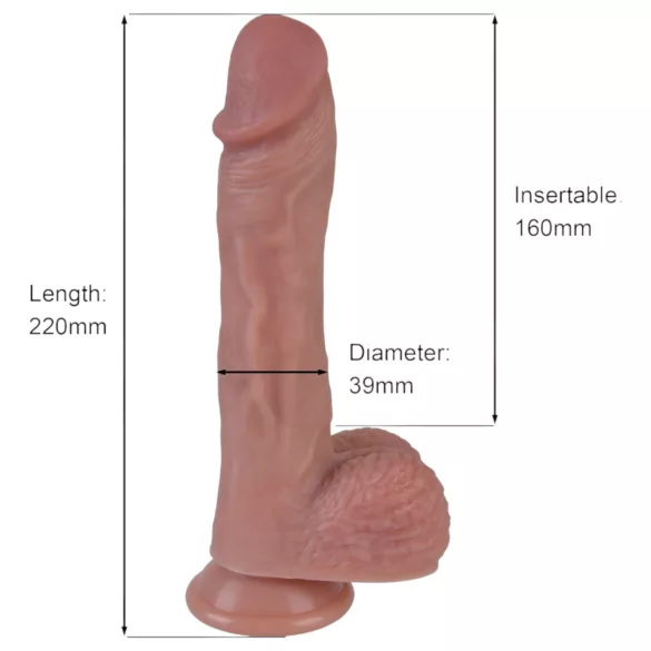 Natural Play - støt- og roterende vibrator (naturel)