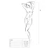 Passion BS031 - åben bodystocking - hvid - S-L
