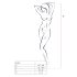 Passion BS032 - Hvid nettedragts åbent mesh design - Str. S-L