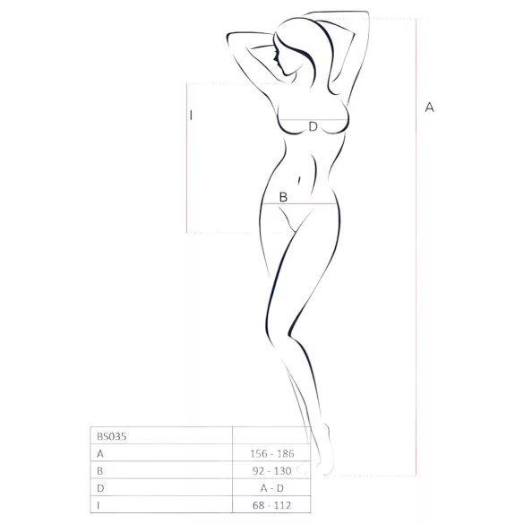 Passion - netbody med stropper og åben skridt - rød - S-L