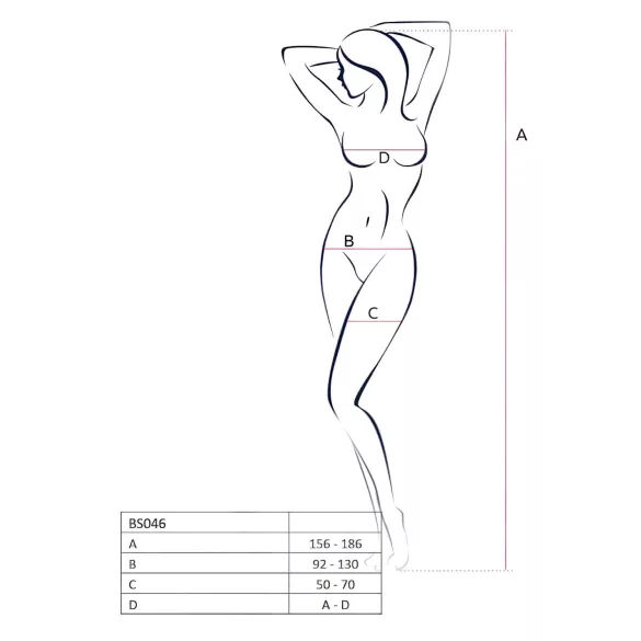 Passion BS046 - lingeriesæt i net med blomstermønster - rød - S-L