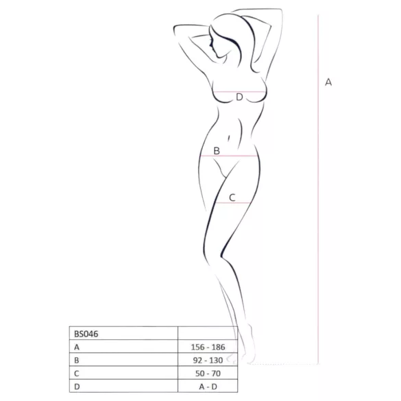 Passion - lingerisæt - blomster netmønster - hvid S-L