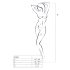 Passion BS048 - åben net catsuit med halterneck (sort) - S-L