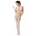 Passion BS048 - åbent net catsuit med halsrem (hvid) - S-L