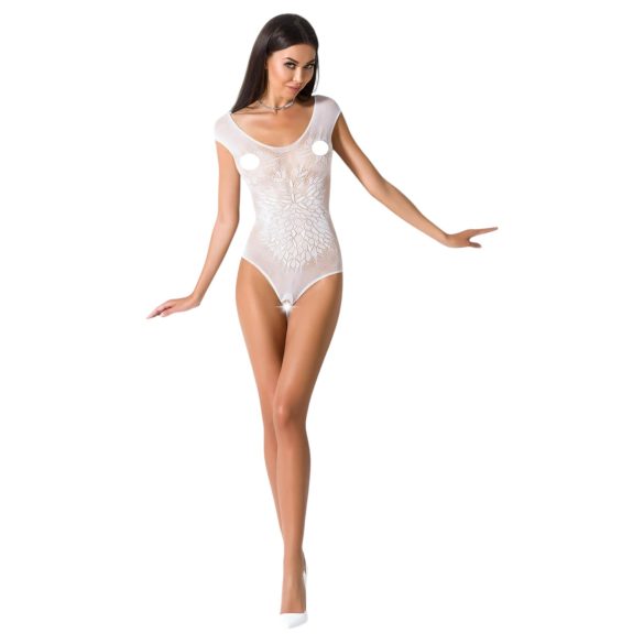 Passion BS064 - åben net-bodystocking (hvid) - S-L