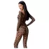 Passion BS077 - langærmet catsuit - netstof - sort - S-L
