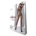 Passion BS077 - langærmet mesh catsuit (sort) - S-L