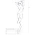 Passion BS077 - langærmet mesh catsuit (sort) - S-L