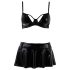 Passion Deby - BH-sæt med miniskørt (sort) - L/XL
