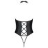Passion Nancy - åben, krydsstrop bodystocking (sort) - L/XL