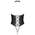 Passion Nancy - åben body - krydsstropper - sort - L/XL