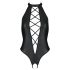 Passion Nancy - åben, krydsstrop bodystocking (sort)