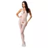 Passion BS078 - åben bodystocking med prikker - hvid - S-L