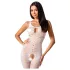 Passion BS078 - åben bodystocking med prikker - hvid - S-L
