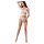 Passion BS083 - hulmønstret, åben bodystocking (hvid) - S-L