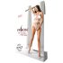 Passion BS083 - hulmønstret, åben bodystocking (hvid) - S-L