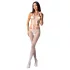 Passion BS084 - blonde catsuit med snøre - hvid - S-L