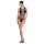 Passion BS086 - gennemsigtig sort body med striber - S-L