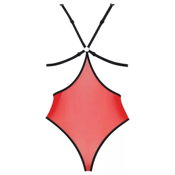 Passion Peonia - kropsdragt med sideudskæring (rød)