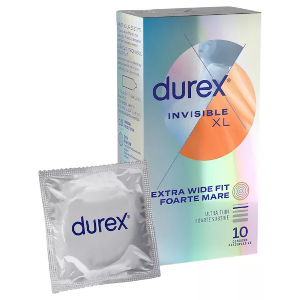 Durex Invisible XL - ekstra store kondomer - 10 stk