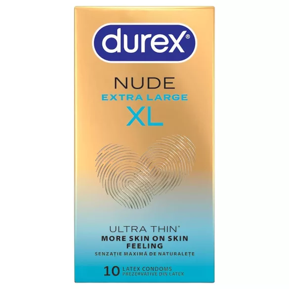 Durex Nude XL - ekstra store kondomer (10 stk.)