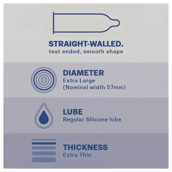 Durex Nude XL - ekstra store kondomer (10 stk.)