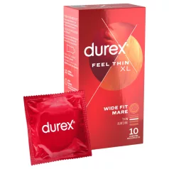 Durex Feel Thin XL - kondomer - ekstra tynd og stor - 10 stk