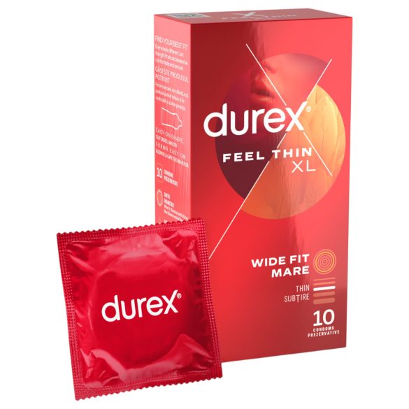 Durex Feel Thin XL - Naturlig fornemmelse kondomer (10 stk)