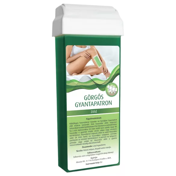 X-Epil - Vokspatron med rullehoved - bred rulle (100 ml, grøn)
