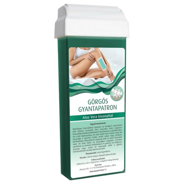 Rulle-voks patron med bred rullehoved (100ml) - aloe vera