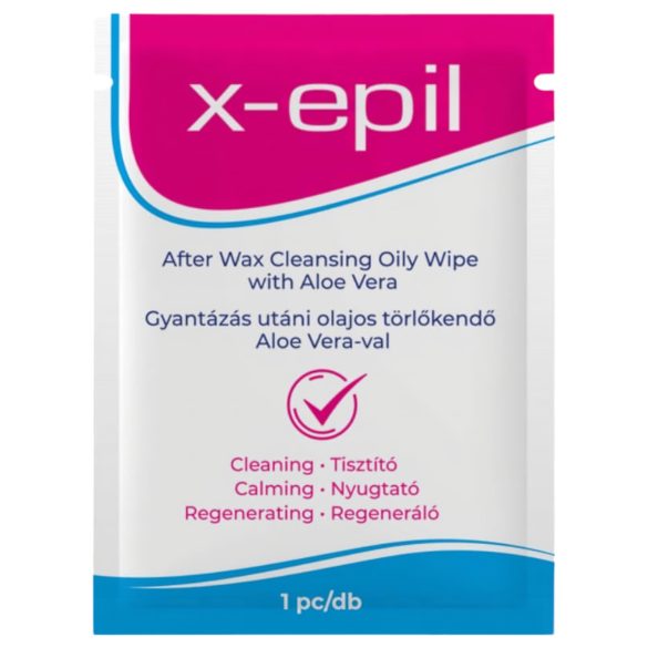 X-Epil - Olieklud efter voksbehandling (1 stk) - Aloe Vera