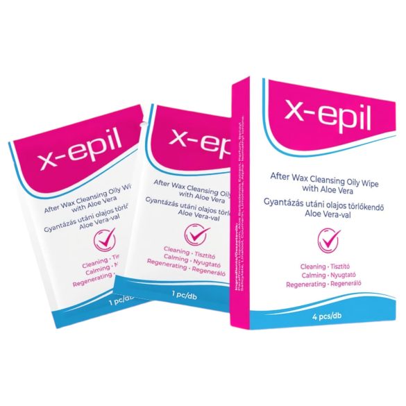 X-Epil - Olieklude til efter voksbehandling (4 stk.) - Aloe Vera