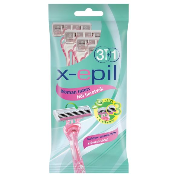 X-Epil - engangsbarbermaskine til kvinder, 3 blade (3+1 stk)