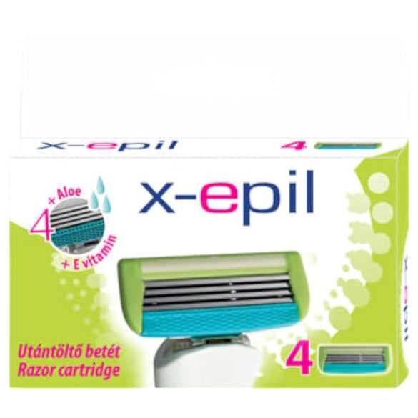 X-Epil - Kvinde-barberblad, 4-blads (4 stk)