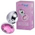 Desirel Pink Jewel M - anal plug (sølv-lyserød)