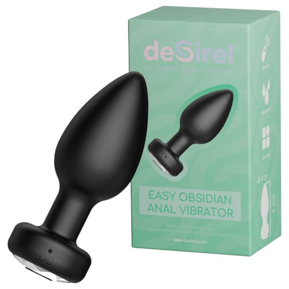 Desirel Easy Obsidian - trådløs anal vibrator (sort)