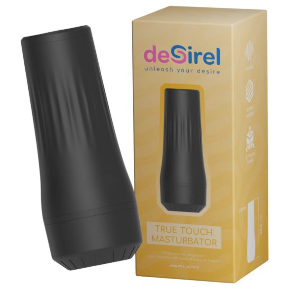 Desirel Real Touch - Livagtig vibrator vagina (naturlig-sort)