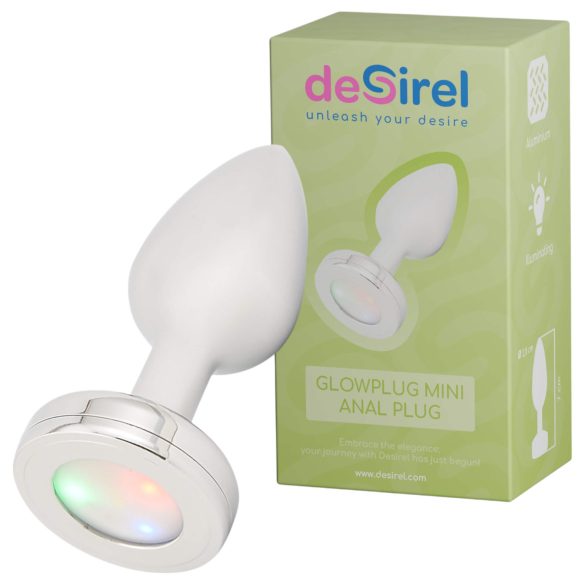 Desirel GlowPlug - skinnende lille anal plug (sølv)