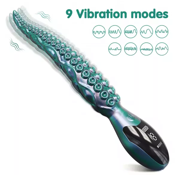 Monster Fuck - blæksprutte vibrator - fleksibel - grøn