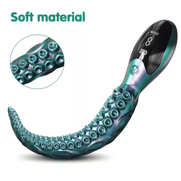 Monster Fuck - blæksprutte vibrator - fleksibel - grøn