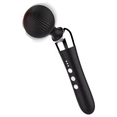Buet vibrator - genopladelig massager - sort