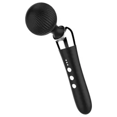 Buet vibrator - genopladelig massager - sort